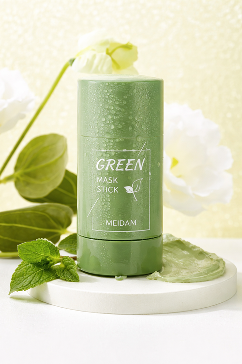 Mascarilla Facial en Barra Verde – Limpieza Profunda y Control de Grasa